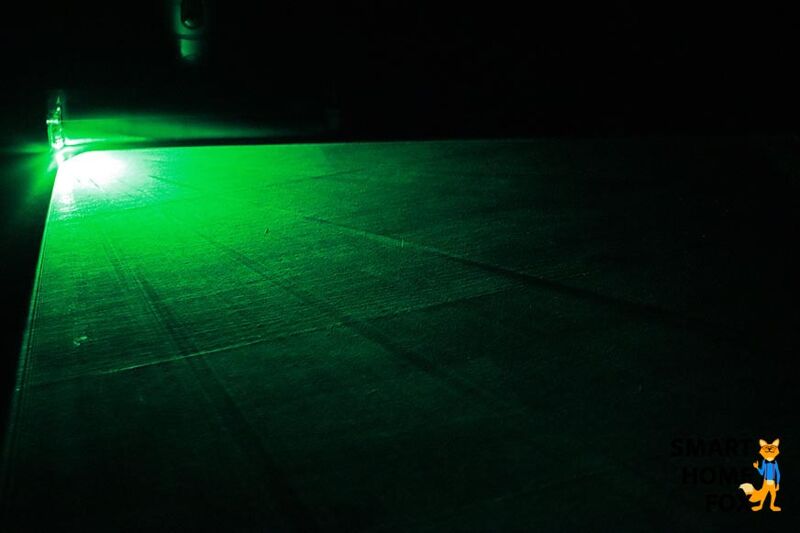 After vacuuming with the laser in the dark